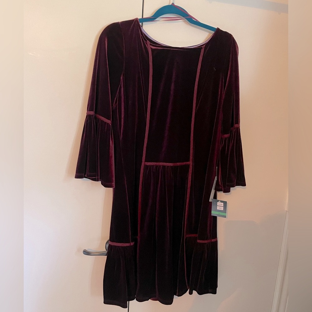Velvet dress wine size large